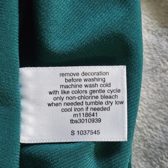 NWT - Lane Bryant - Dressy Top w/ Removable Necklace - Green - 26/28 - Picture 5 of 6